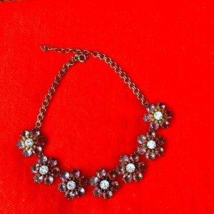 J Crew Crystal Flower statement nacklace